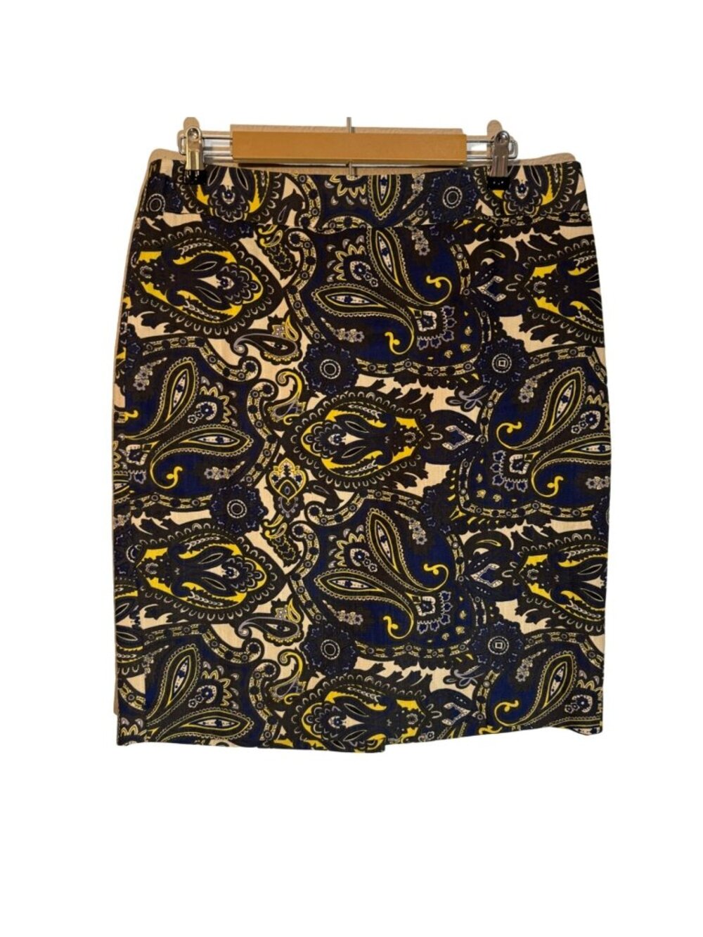 Ann Taylor Paisley Pencil Skirt Size 12  100% Cotton Women skirt